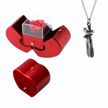 RosaHeart Box with love embrace necklace