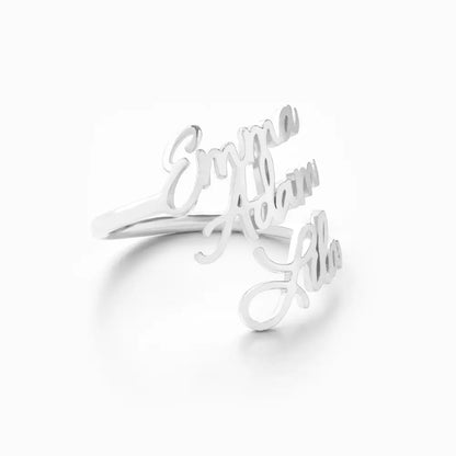 Personalised Two or Three Name Ring